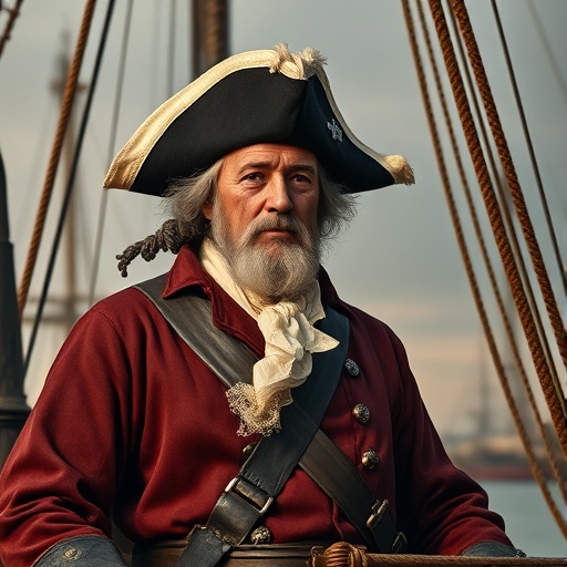 Meet [**Barend Springorum**](/people/barend_springorum_1742) — a merchant shaped by wind, war, and opportunity in 18th-century Amsterdam. A man of ledgers and letters of marque, moving between quays and counting houses while his fortunes rode the tides. *Kaapvaart* hovered at the edges of his world: lawful plunder, calculated risk, profit earned where commerce and conflict met. <br> This AI portrait is not a reconstruction of his face, but an impression of his world.